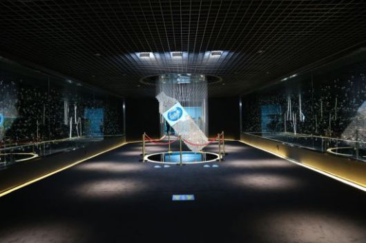 농심 백산수 공장 견학로 전경.