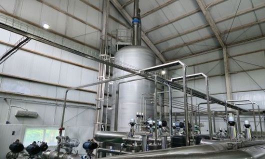 농심 백산수의 수원지 내두천에서 500미터가량 떨어진 펌프장의 버퍼탱크.[사진=구은모 기자]