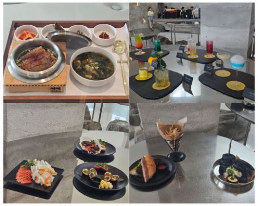 쏠비치 남해 내 7개의 식음료 매장에서 제공하는 식음료들. 박재현 기자.