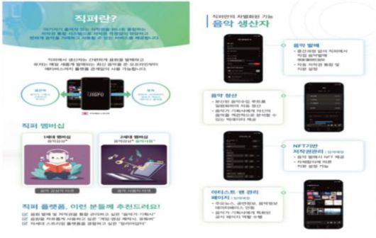 AI 음악 성분조합 검색 기술 서비스 '직퍼'   [사진 제공= 문화체육관광부]