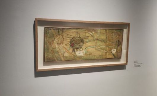 김창열 '해바라기'(1995). 앵포르벨 직전 시기 작품으로, 이번 전시에서 처음 공개한 작품. 서믿음 기자