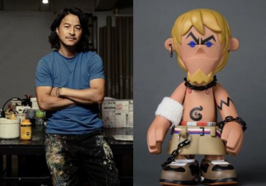 아트 토이 창시자라고 불리는 마이클 라우(좌)와 그가 디자인한 G.I. 조 인형. 크레이지스마일, 빈티지오렌지 홈페이지