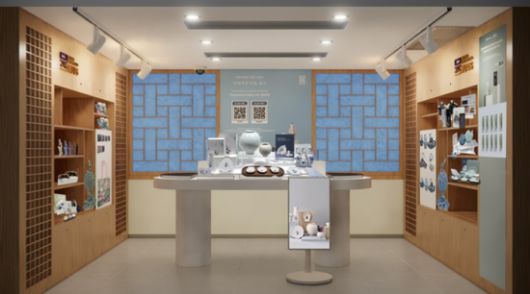 주홍콩한국문화원 내 뮷즈 상설홍보관 조감도. 국립박물관문화재단 제공