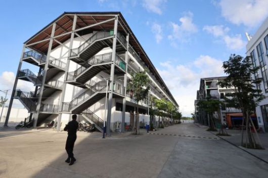 16일(현지시간) 캄보디아 프놈펜 인근 범죄단지인 태자단지의 모습. 사진은 기사의 특정 내용과 관련 없음. 연합뉴스