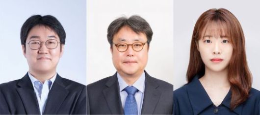 연구진, (좌측부터) 박상서 교수, 송창근 교수, 엄수진 연구원(제1저자). UNIST 제공
