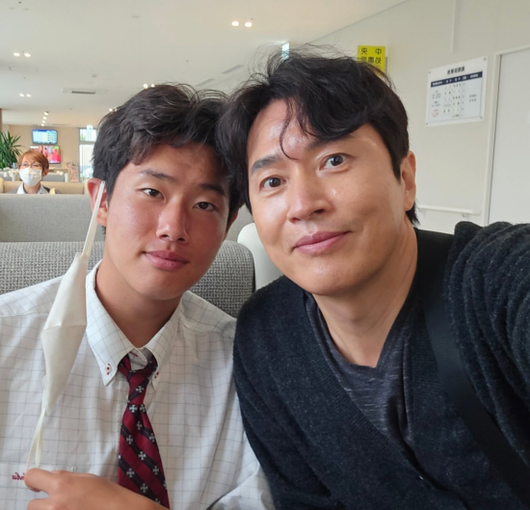 김정민 아들 김도윤(왼쪽)과 김정민. 김정민 인스타그램