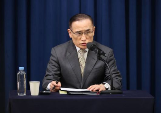 위성락 국가안보실장이 14일 용산 대통령실 기자회견장에서 이재명 대통령 G20 순방 일정 관련 브리핑을 하고 있다. 연합뉴스