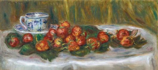 르누아르의 정물화 'Nature morte aux fraises(딸기가 있는 풍경, 1905)'. 케이옥션 제공