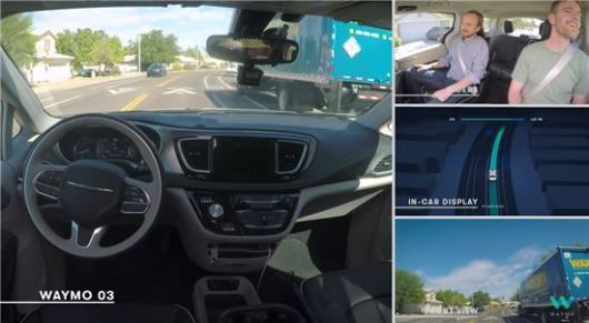 구글의 자율주행 차량 자회사 웨이모. 유튜브 캡처