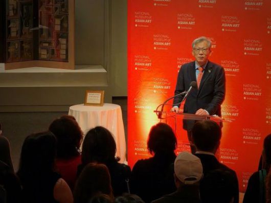 축사하는 유홍준 국립중앙박물관장. 국립중앙박물관 제공