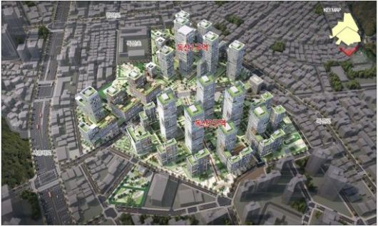 독산1구역, 독산2구역 재개발 조감도. 서울시 제공