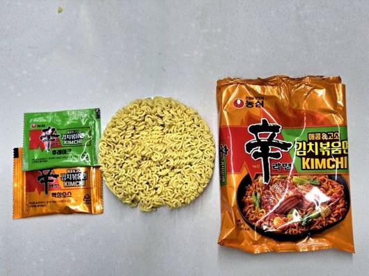 신라면 김치볶음면. 임혜선 기자 제공.