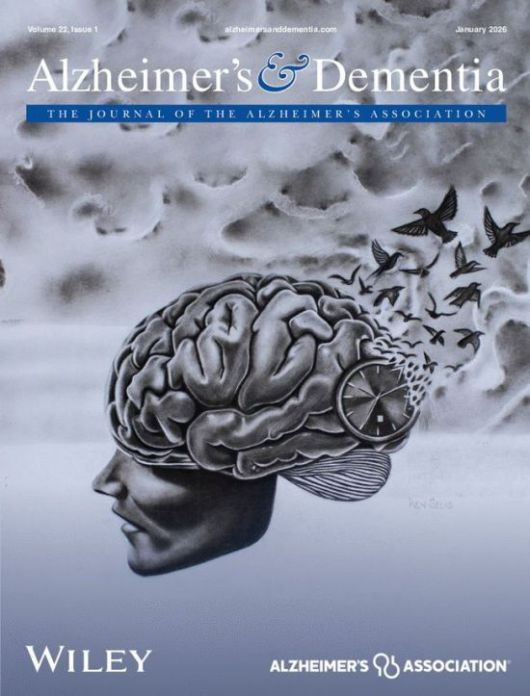 2026년 1월 발간된 '알츠하이머병 및 치매(제22권  제1호)' 표지.  Alzheimer’s & Dementia 홈페이지