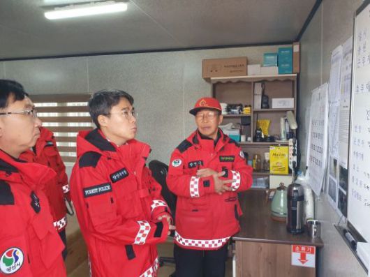 김신호 부시장 산불대응태세 현장점검. 양산시 제공