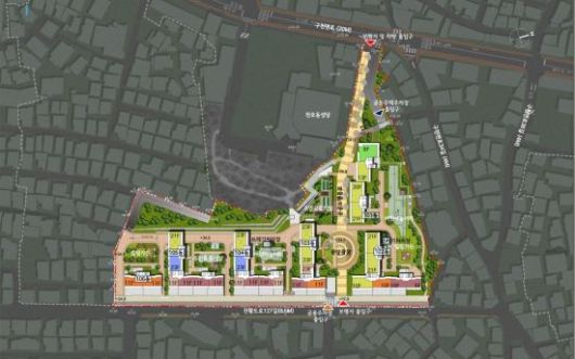 천호3-2구역 배치도. 서울시