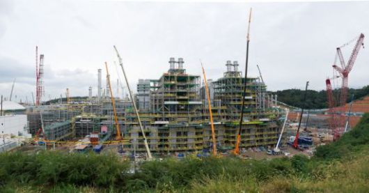 울산 온산산업단지에서 진행되고 있는 에쓰오일 샤힌 프로젝트 건설 현장. 에쓰오일