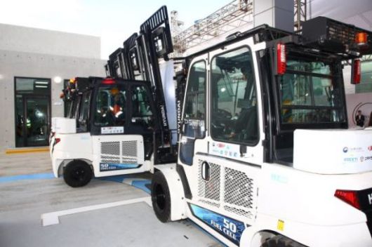 고려아연의온산제련소에서사용하는 수소 지게차. 고려아연