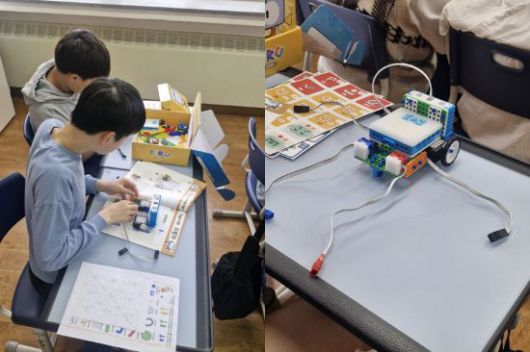 화수초등학교 AI키로 로봇코딩 수업. 고양특례시 제공