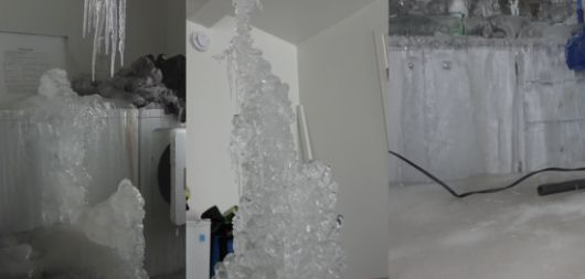 수도관 동파로 얼어붙은 캐나다 퀘벡의 연립주택 내부 모습. 틱톡