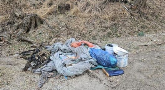 외국인 A씨가 산에서 수거해 모아둔 쓰레기. 부평구청 홈페이지 캡처