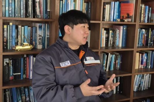 김동영 제조혁신연구센터 용접기술연구팀 선임연구원이 지난달 17일 경남 거제시 한화오션 본사 인근에서 아시아경제와 인터뷰하고 있다. 거제=오지은 기자