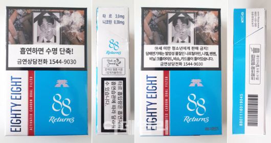 신제품 ‘88 리턴즈’ 제품을 정면에서 왼쪽 방향으로 90도씩 한 바퀴 돌려본 모습.(사진=김범준 기자)