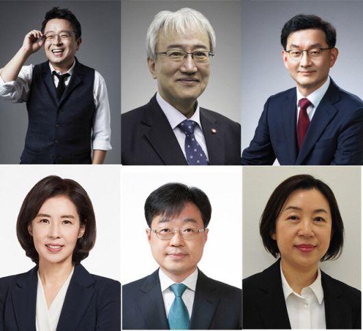 사진 왼쪽 위부터 시계방향으로 이철희 정무수석, 이태한 사회수석, 윤창렬 국조실 2차장, 기모란 방역기획관, 서상범 법무비서관, 박경미 대변인(사진=청와대)