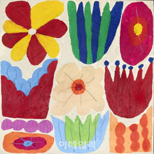 김참새 ‘A-1’(2022), 나무에 오일, 80×80㎝(사진=롯데갤러리)