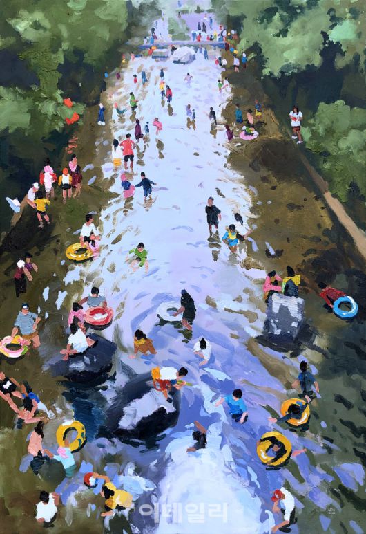 이상원 ‘여름에’(In Summer·2021), 캔버스에 오일, 117×80㎝(사진=이음더플레이스)