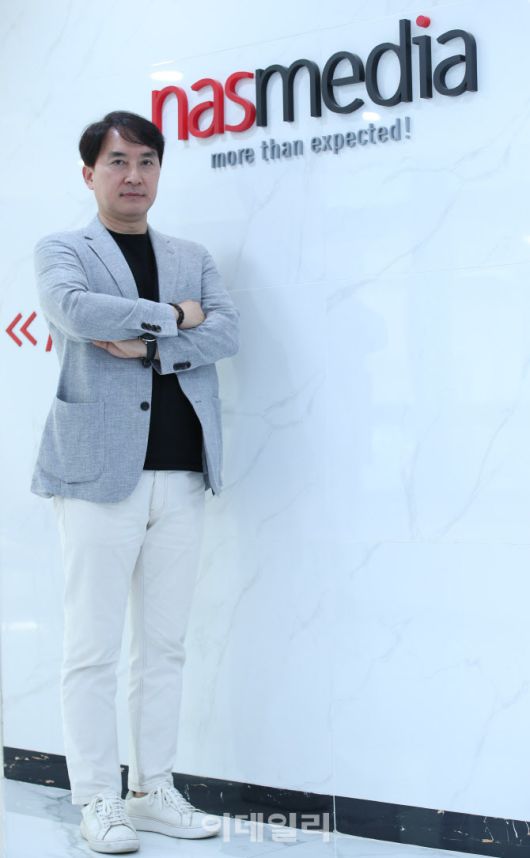 박평권 나스미디어 대표가 12일 서울 강남구 도곡로 본사에서 이데일리와 인터뷰를 하고 있다.[사진=이데일리 노진환 기자]
