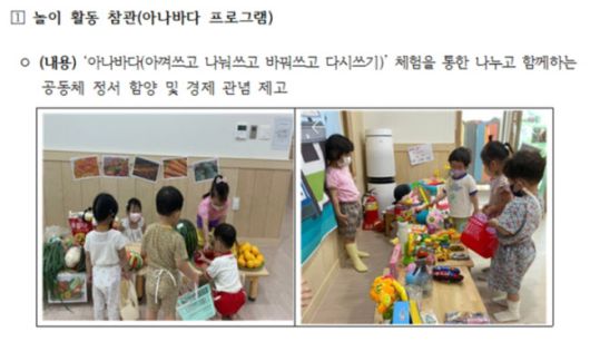 지난달 보건복지부가 작성해 윤석열 대통령에게 보고한 ‘영유아 부모 및 어린이집 보육교직원과의 만남 행사’ 관련 문서 6쪽 일부.(자료=김원이 더불어민주당 의원실)
