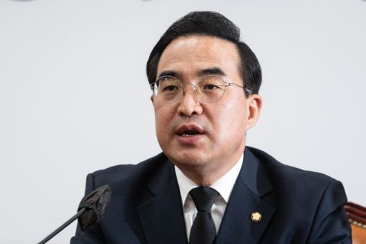 박홍근 더불어민주당 원내대표가 지난 3일 서울 여의도 국회에서 열린 정책조정회의에서 모두 발언을 하고 있다.(사진=연합뉴스)