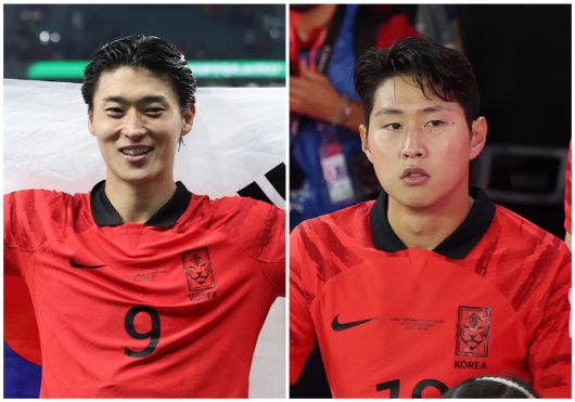 (왼쪽부터)조규성, 이강인(사진=뉴시스)