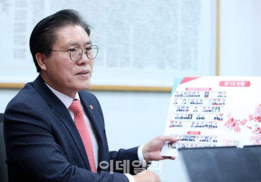 송석준 국민의힘 의원이 지난 5일 서울 여의도 국회 의원회관에서 이데일리와 인터뷰를 하고 있다. (사진=이데일리 노진환 기자)