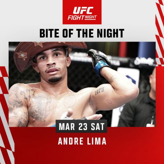 UFC 파이트나이트에서 상대에게 팔을 물려 실격승을 거둔 안드레 리마가 풀린 자국을 보여주고 있다. UFC는 팔을 물린 리마에게 ‘바이트 오브 더 나이트’ 보너스를 주기로 했다. 사진=UFC