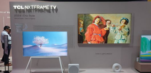 중국 TV업체 TCL이 디자인을 극대화한 TV 제품. (사진=김응열 기자)