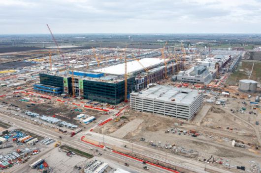 삼성전자가 미국 텍사스주 테일러시에 건설하고 있는 반도체 공장.(사진=삼성전자)