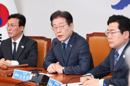 이재명 더불어민주당 대표가 21일 서울 여의도 국회에서 열린 최고위원회의에서 발언하고 있다. (사진=연합뉴스)