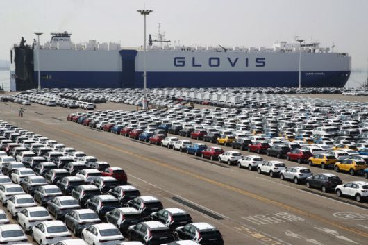 국내 최대 자동차 수출입 전진기지인 평택항 자동차 선적 현장. (사진=이데일리 이영훈 기자)