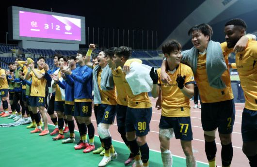 아시아축구연맹(AFC) 챔피언스리그 엘리트(ACLE) 8강에 오른 광주FC. 사진=연합뉴스