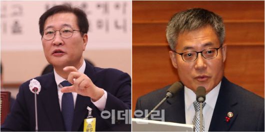 박성재(왼쪽) 법무부 장관과 김석우 차관. (사진=이데일리 노진환·방인권 기자)