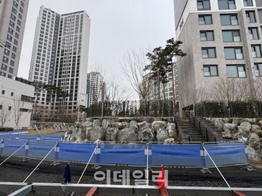 서울 성북구 ‘장위 자이 레디언트’ 정비기반시설 설치공사 현장.(사진=독자 제공)