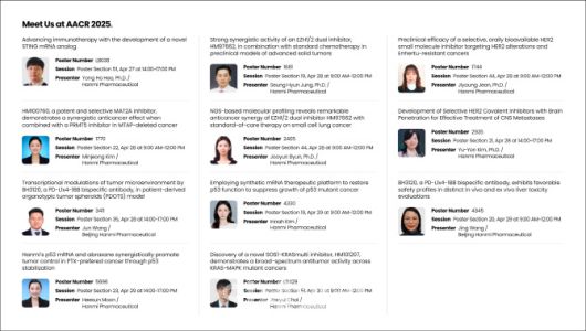 한미약품이 AACR 2025에서 발표하는 주요 연구 포스터 초록 소개(사진=한미약품)