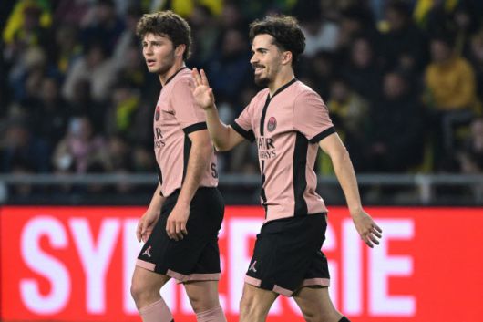 선제골을 넣은 비티냐(PSG)가 세리머니를 하고 있다. 사진=AFPBB NEWS