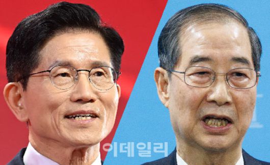 김문수 국민의힘 대선 후보, 한덕수 대선 예비후보 (사진=이데일리)