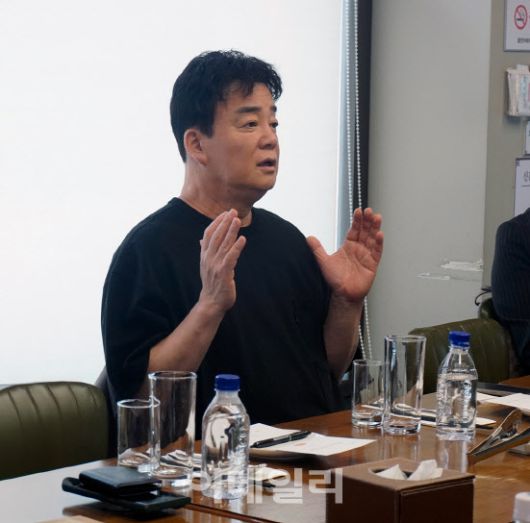 13일 더본코리아 기자간담회에 참석한 백종원 대표 (사진=더본코리아)