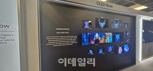고상우 작가의 작품이 LCD와 OLED로 전시됐다. 선명도의 차이가 확연하게 드러난다. (사진=김아름 기자)