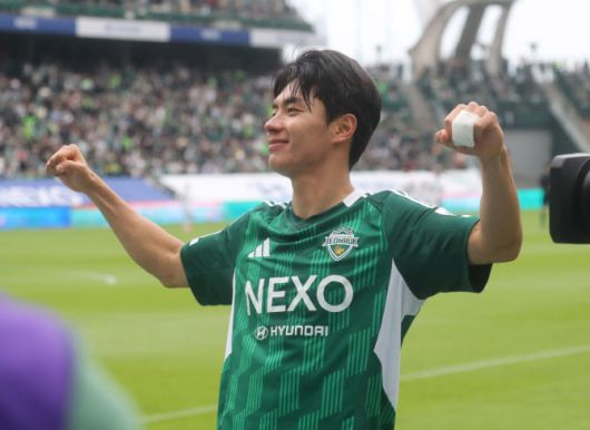 K리그1 득점 선두를 달리고 있는 전북현대 스트라이커 전진우. 사진=연합뉴스