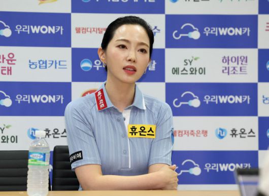 결승전을 치르고 인터뷰를 하는 차유람. 사진=PBA