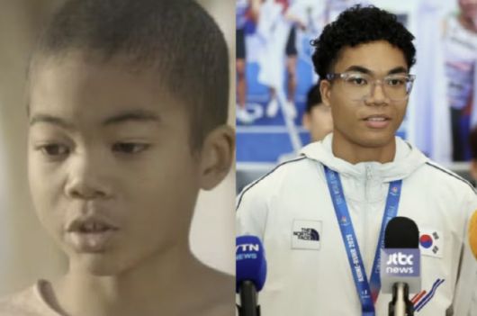 육상 선수 나마디 조엘진이 KBS 드라마 태양의 후예 아역으로 출연했던 장면. (사진=KBS 태양의 후예 캡처, 뉴스1)